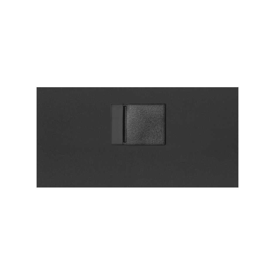 10000005-238 - Tapa de voz y datos con guardapolvo para 1 conector RJ45 negro mate Simon 100