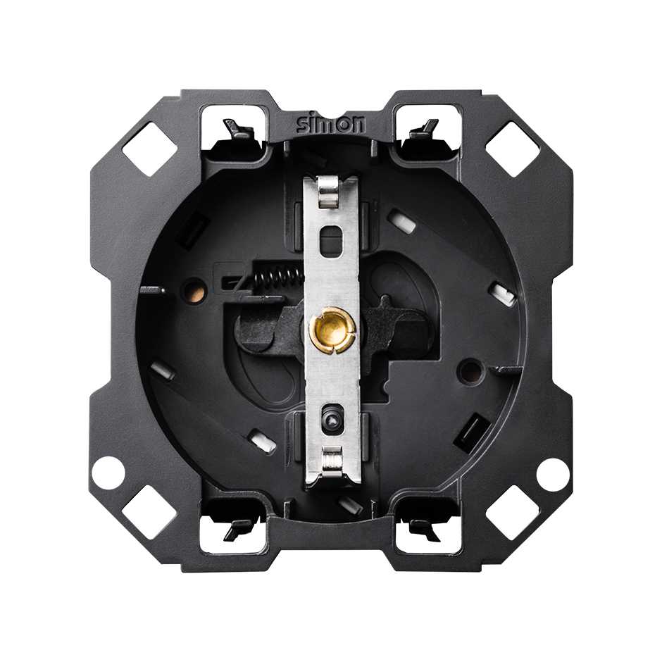 10000432-039 - Base de enchufe schuko 16 A 250V~ con sistema de embornamiento 1click® Simon 100