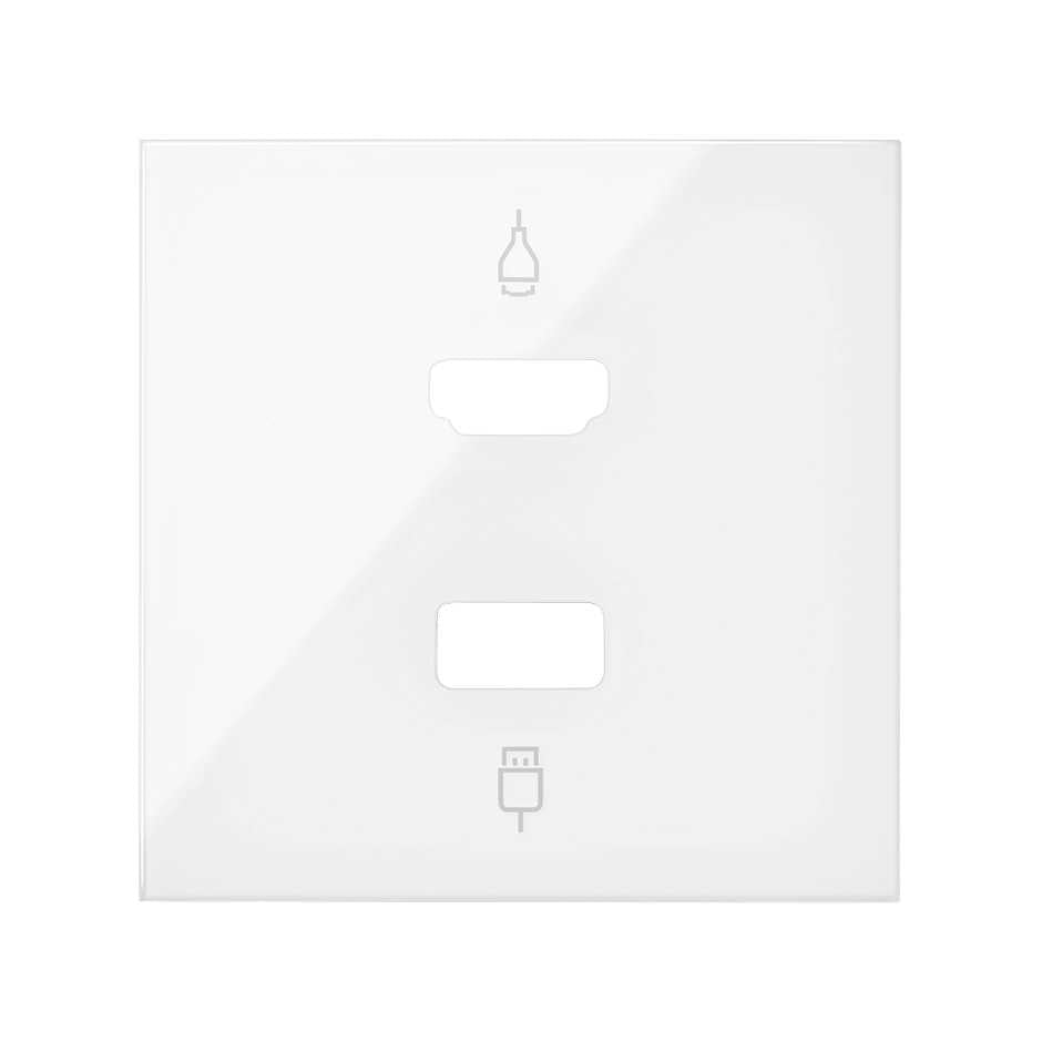 10001095-130 - Tapa para conector HDMI + USB blanco brillante Simon 100