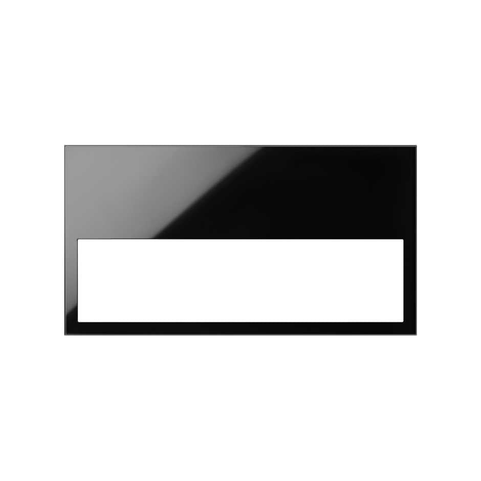 10001620-138 - Marco mínimo horizontal de 2 elementos negro brillante Simon 100