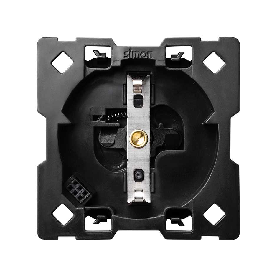 10002432-039 - Base de enchufe schuko Simon iO 16 A 230V~ con sistema de embornamiento a tornillo Simon 100