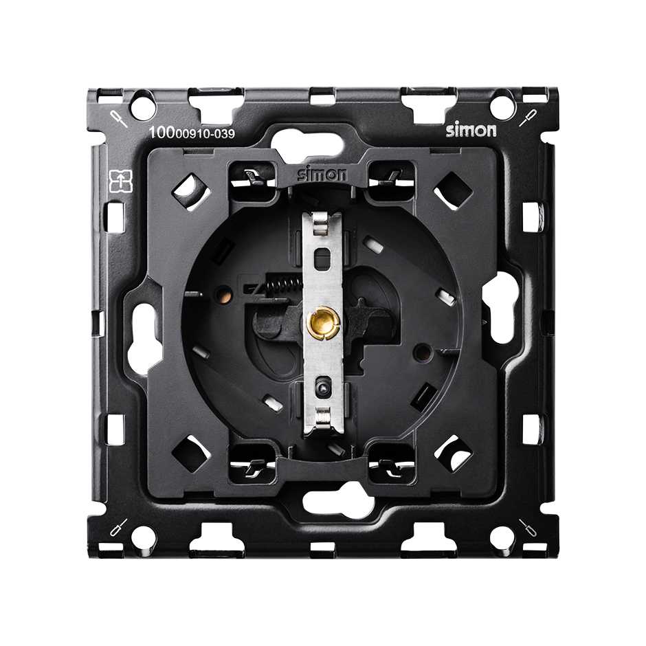 10010105-039 - Kit back para 1 elemento con 1 base de enchufe schuko Simon 100
