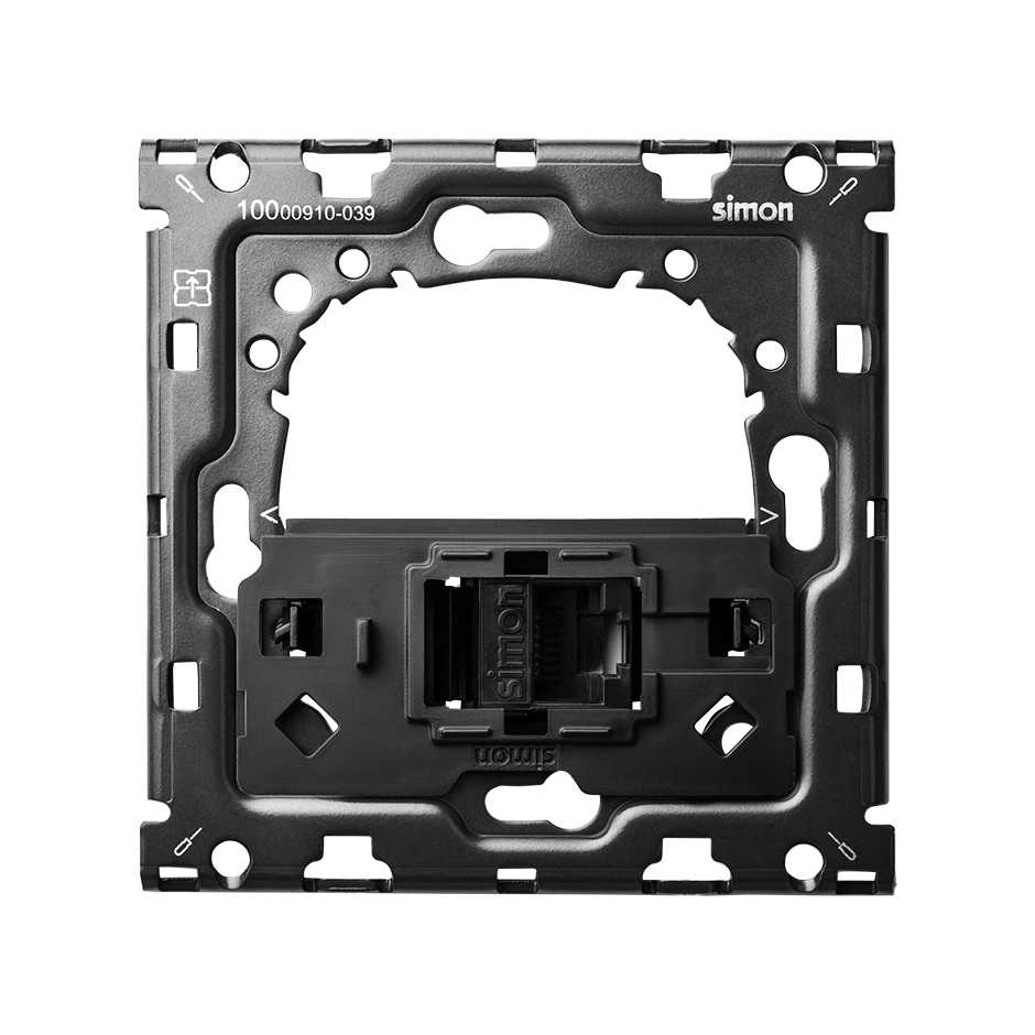 10010106-039 - Kit back para 1 elemento con 1 conector informático RJ45 6 UTP con adaptador Simon 100