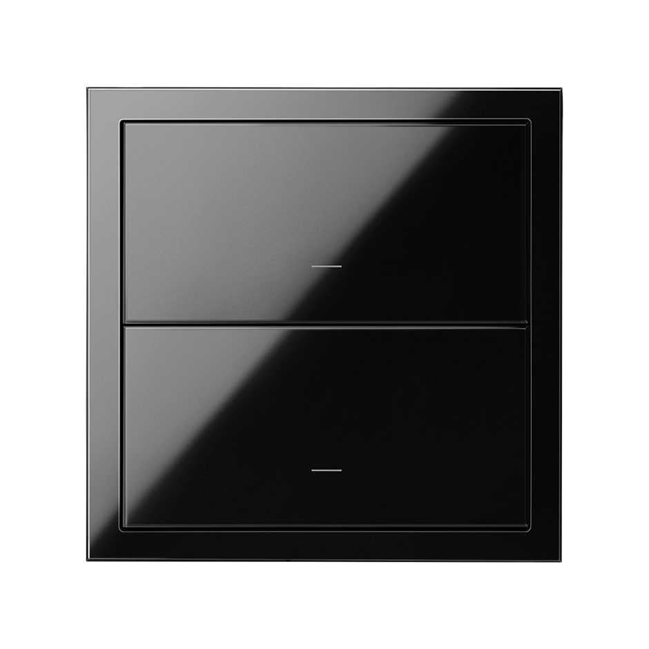 10020103-138 - Kit front para 1 elemento con 2 teclas negro brillante Simon 100