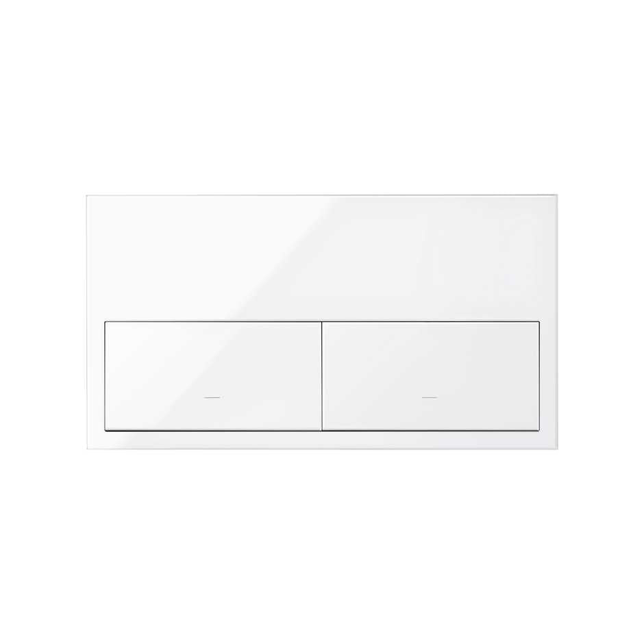 10020201-130 - Kit front horizontal para 2 elementos con 2 teclas blanco brillante Simon 100