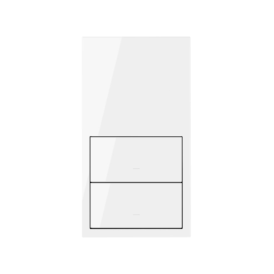 10020213-130 - Kit front vertical para 2 elementos con 2 teclas blanco brillante Simon 100