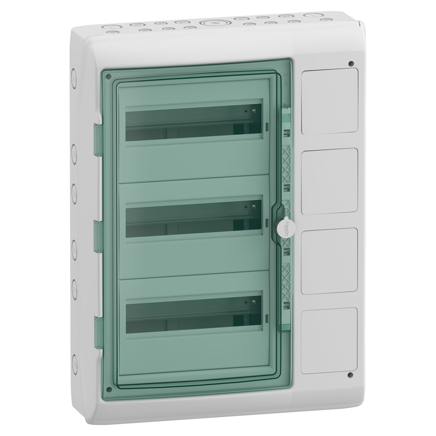 13992 - Cuadro eléctrico estanco Kaedra 3 Filas x 12 Módulos con 4 aperturas IP65 Schneider