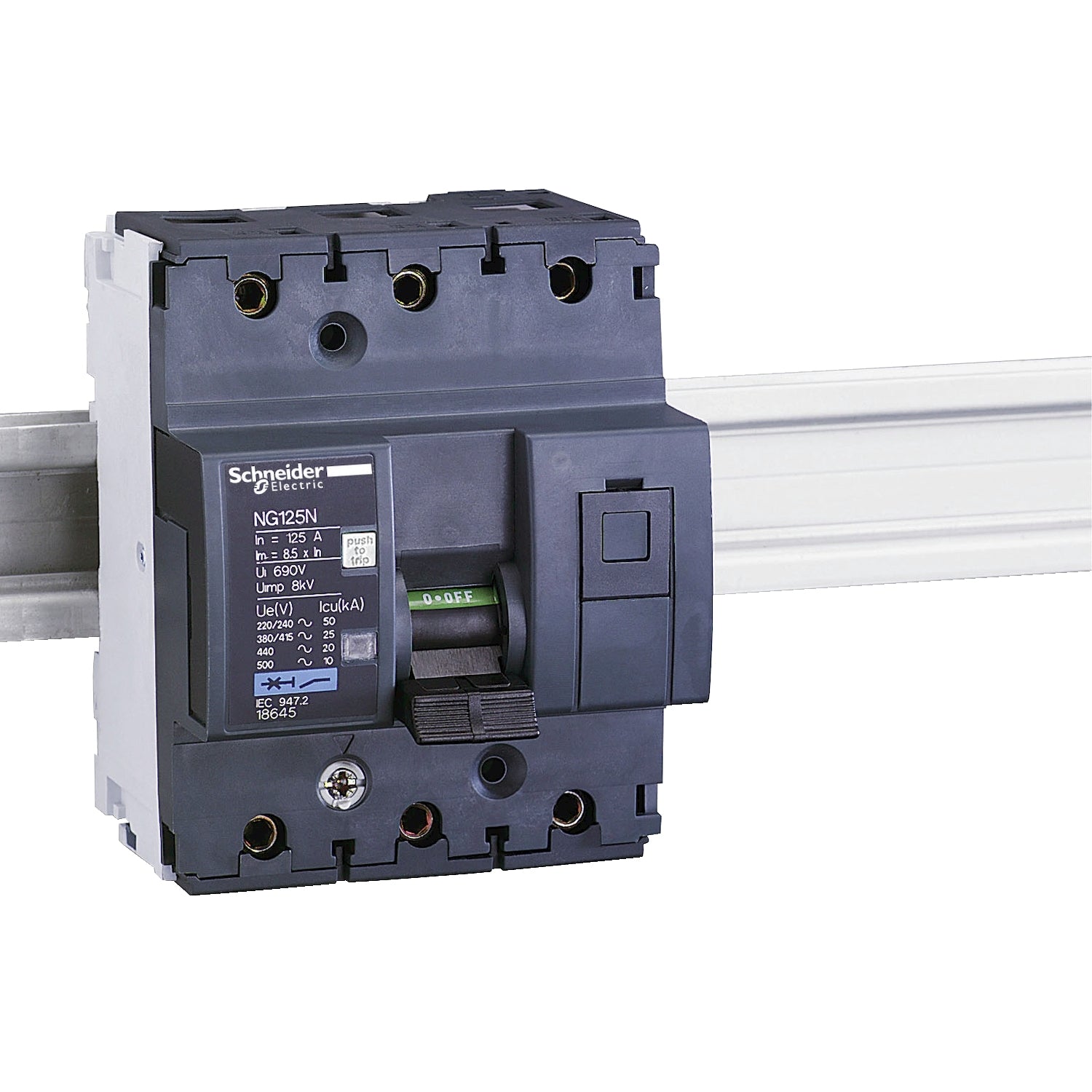18634 - Interruptor Magnetotérmico Tripolar Acti9 NG125N 3P 20A Curva C 25kA Schneider