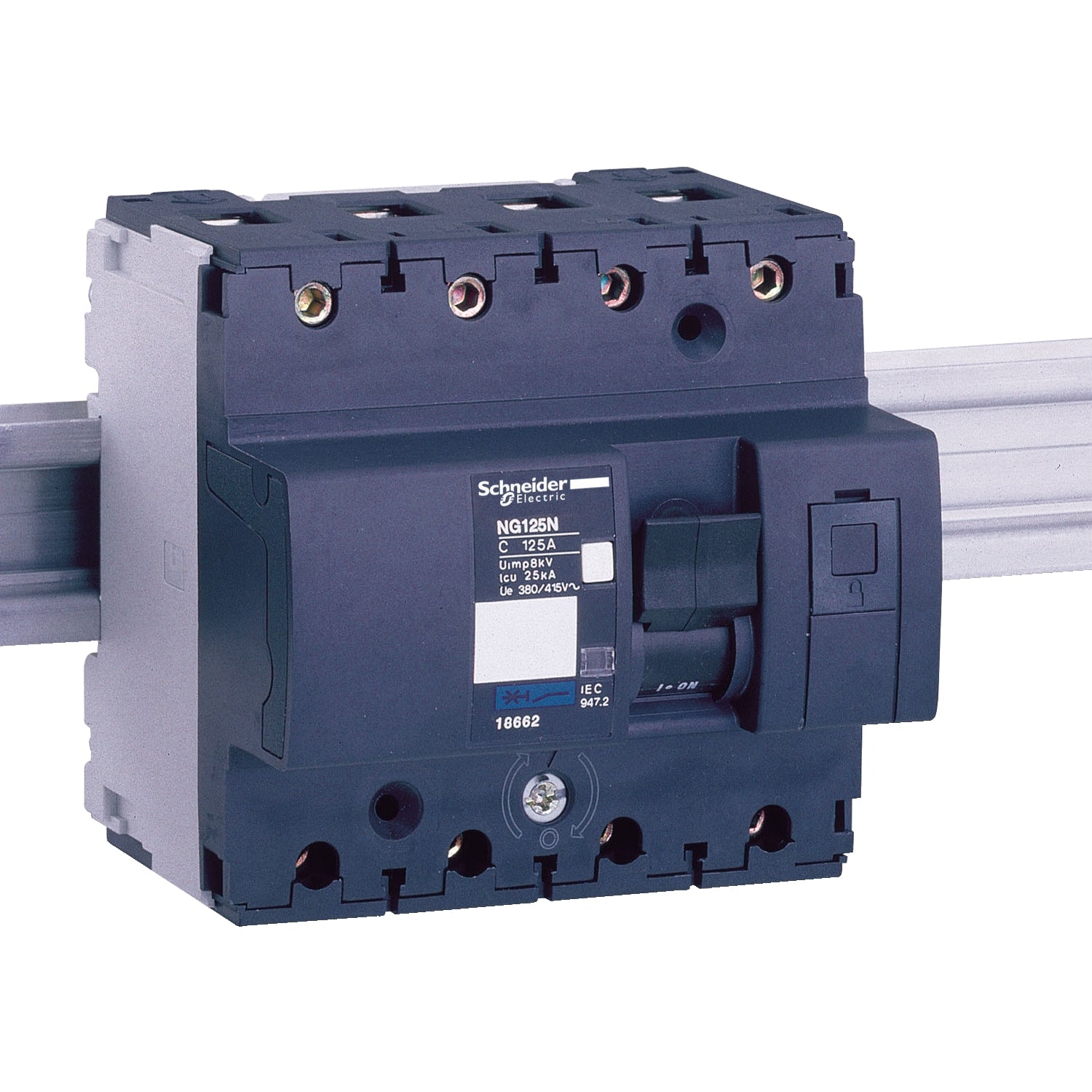 18656 - Interruptor Magnetotérmico Tetrapolar Acti9 NG125N 4P 63A Curva C 25kA Schneider