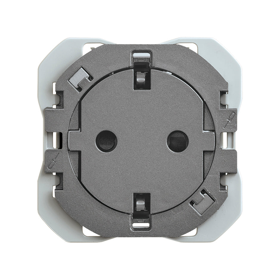 20000434-096 - Base de enchufe schuko clean 16A 250 V~ con sistema de embornamiento a tornillo titanio Simon 270