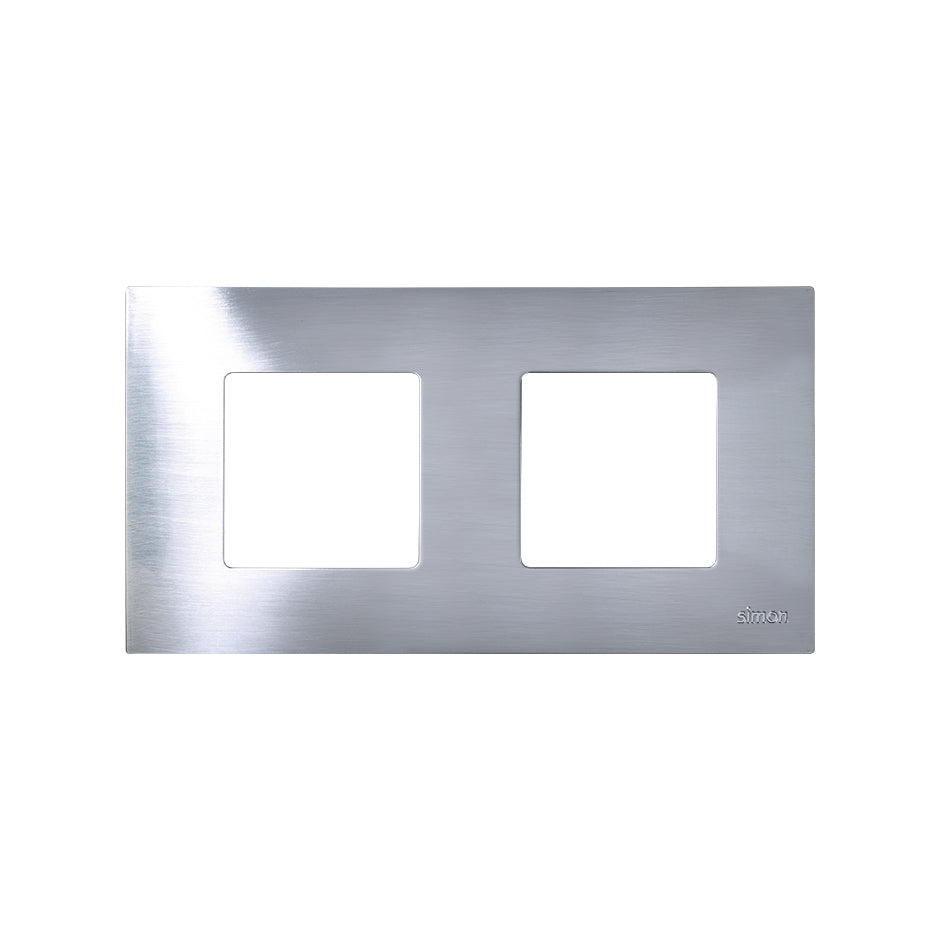 2700627-042 - Funda intercambiable para marco 2 elementos inox Simon 27 Play