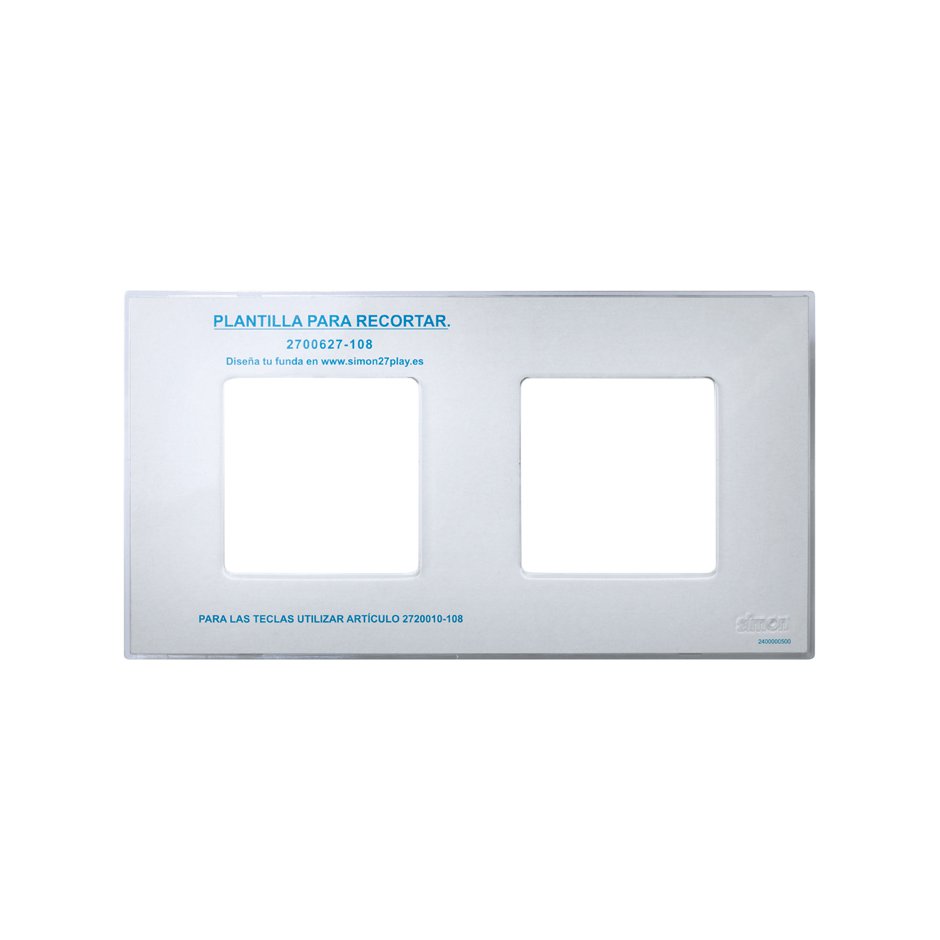 2700627-108 - Funda intercambiable para marco 2 elementos transparente Simon 27 Play