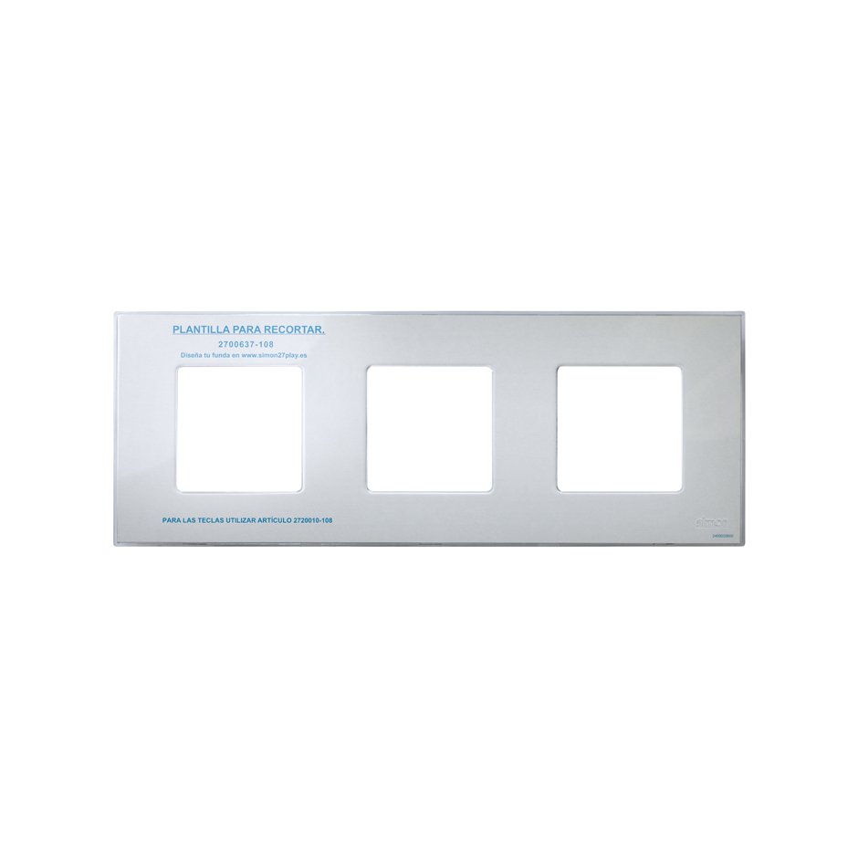 2700637-108 - Funda intercambiable para marco 3 elementos transparente Simon 27 Play