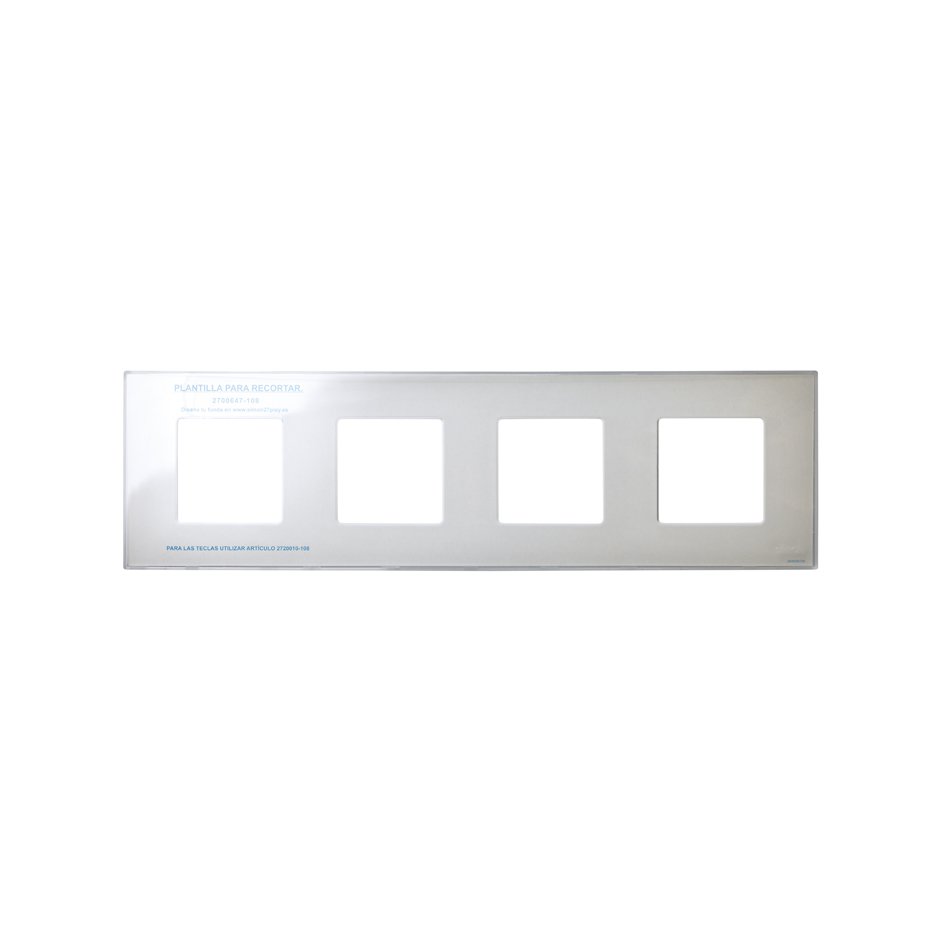 2700647-108 - Funda intercambiable para marco 4 elementos transparente Simon 27 Play