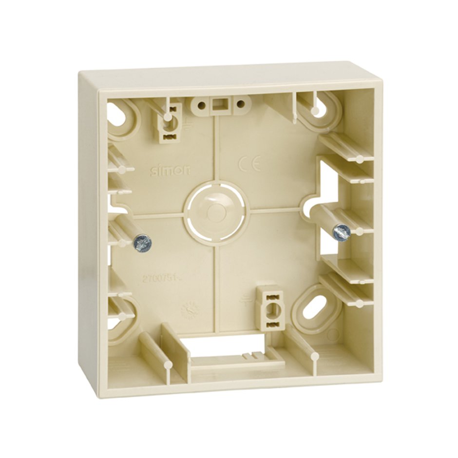 2700751-031 - Base para caja pared de superficie para 1 elemento marfil Simon 27 Play