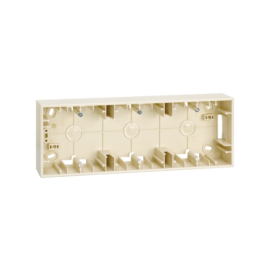 2700753-031 - Base para caja pared de superficie para 3 elementos marfil Simon 27 Play