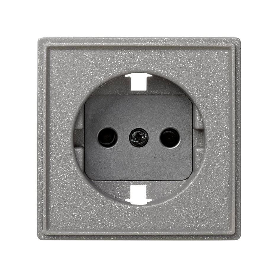 2705041-063 - Tapa con dispositivo de seguridad para la base de enchufe schuko gris esmeril Simon 27 Scudo