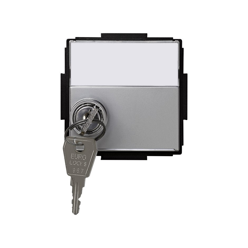 2705091-033 - Tapa abatible con llave para artículos modulares de las diferentes series aluminio Simon 27 Scudo