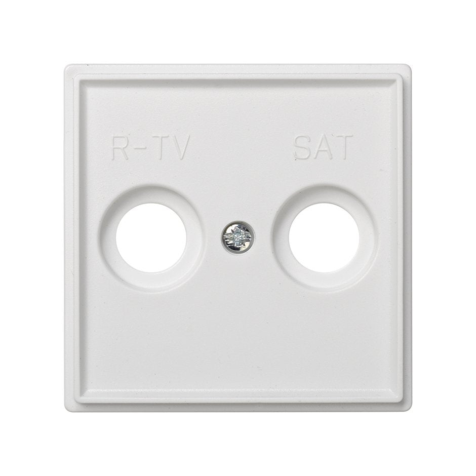2705097-030 - Placa para tomas inductivas de R-TV+SAT blanco Simon 27 Scudo