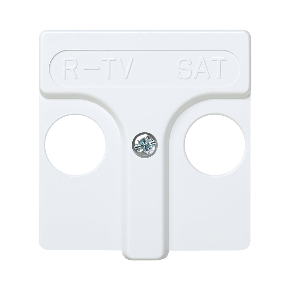 27097-34 - Placa para tomas inductivas de R-TV+SAT blanco Simon 27 Play