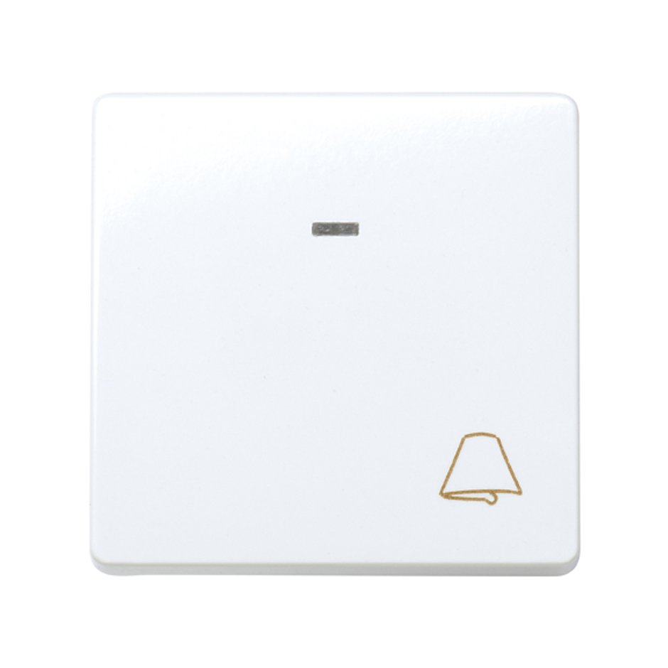 27160-65 - Pulsador con grabado campana 10 A 250V~, luminoso incorporado y sistema de embornamiento rápido blanco Simon 27 Play