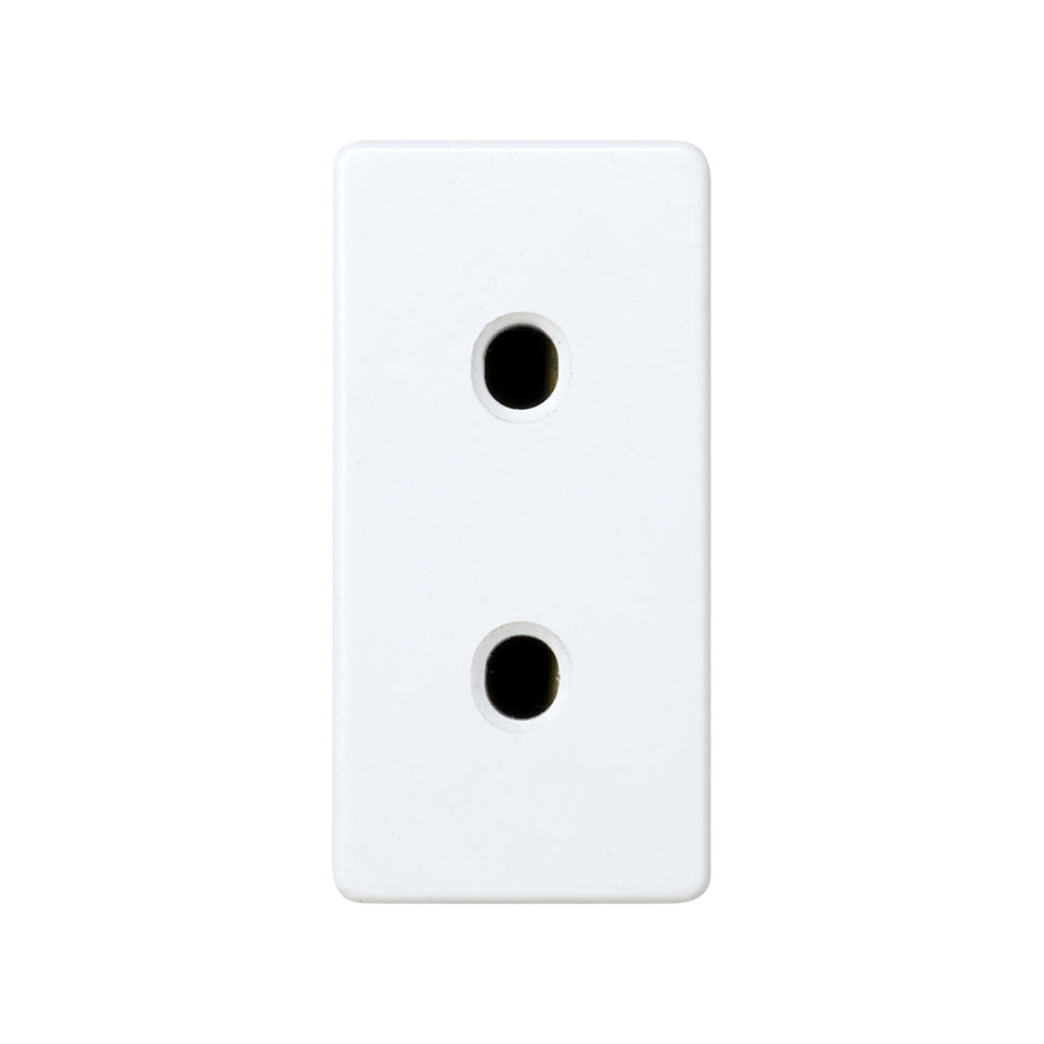 27431-64 - Base de enchufe bipolar 16 A 250V~ de medio elemento con dispositivo de seguridad y emb. a tornillo blanco Simon 27 Play