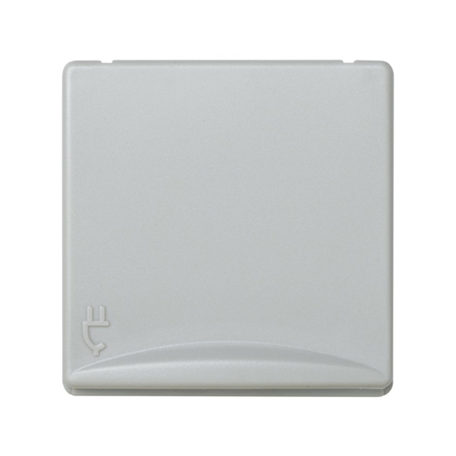27490-37 - Base de enchufe schuko 16 A 250V~ con tapa abatible, dispositivo seguridad y embornamiento tornillo gris Simon 27 Play