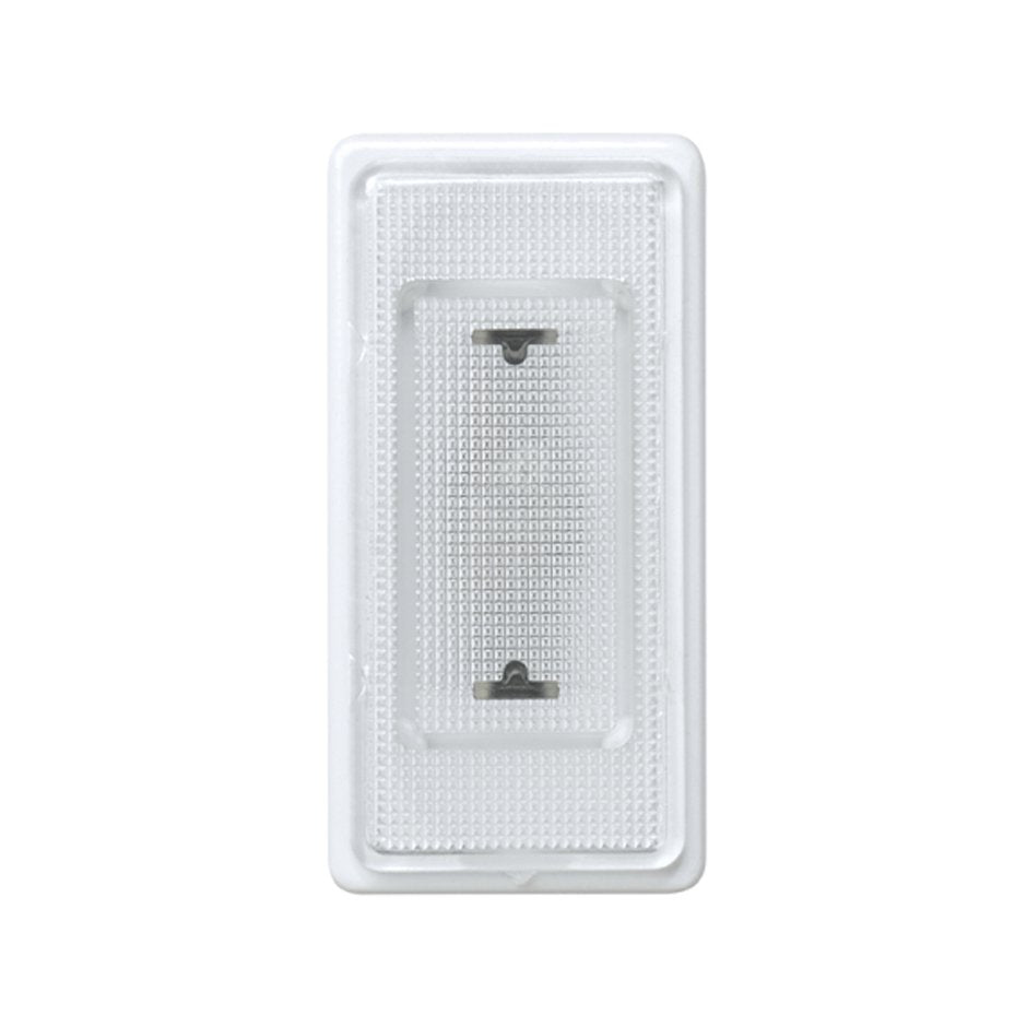 27808-34 - Señalizador luminoso de medio elemento con rosca mignonnette E-10 blanco y tapa difusora incolora Simon 27 Play