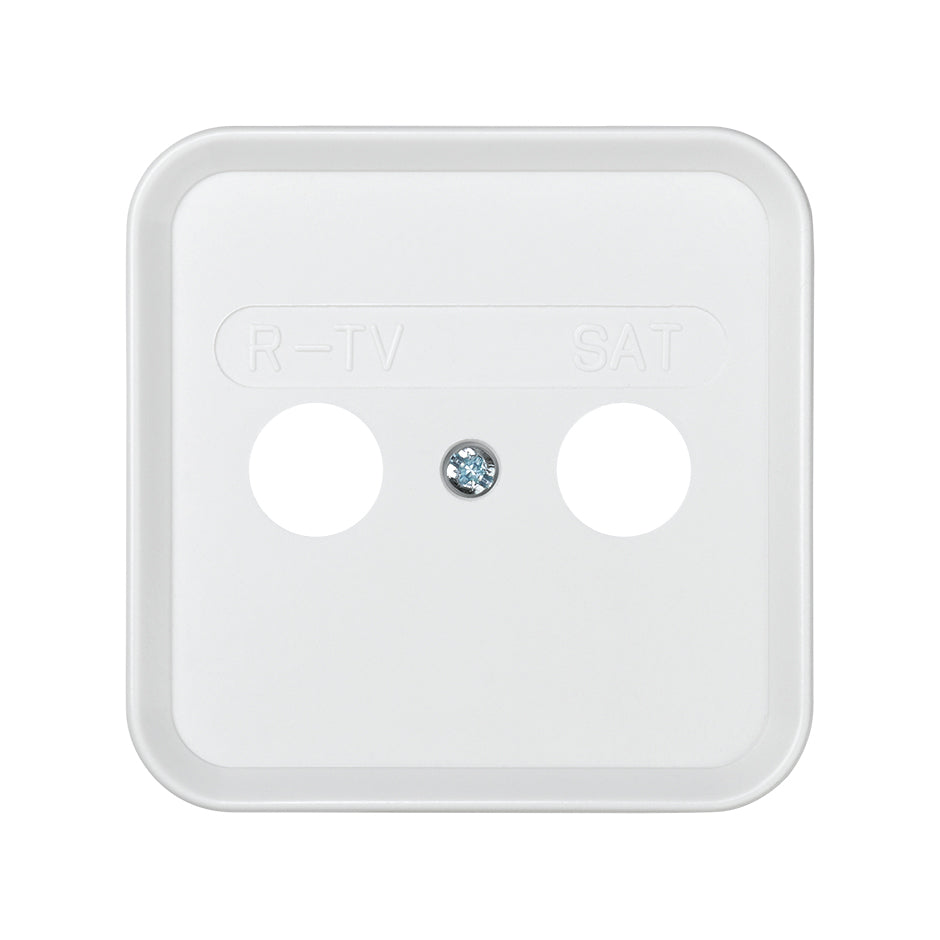 31097-60 - Placa para tomas inductivas de R-TV+SAT blanco Simon 31