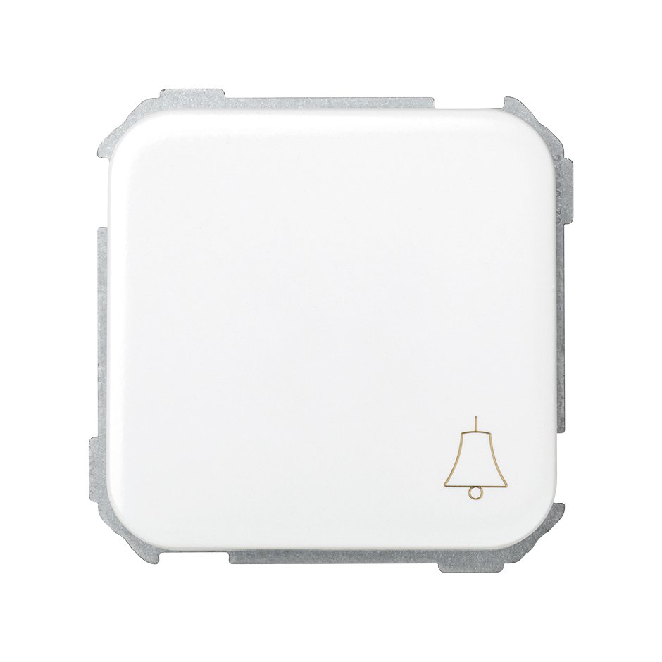 31650-30 - Pulsador con grabado campana 10 A 250V~ y sistema de embornamiento rápido blanco Simon 31