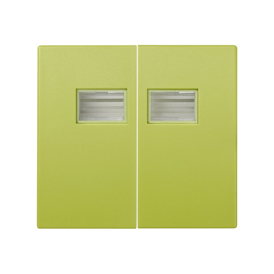 4400026-065 - Tecla doble con visor verde pistacho Simon Aqua
