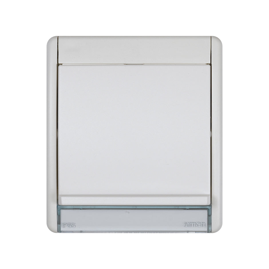 4400092-030 - Marco con tapa abatible blanco Simon Aqua