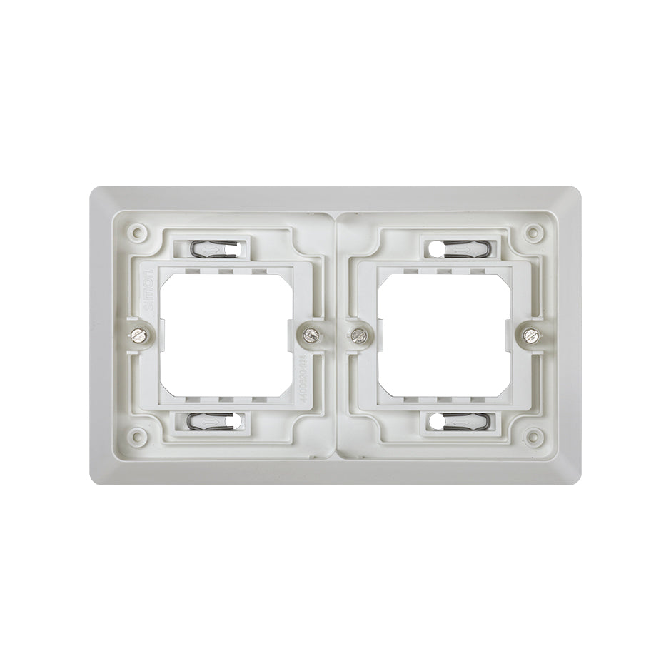 4400620-035 - Marco para cajas de empotrar de 2 elementos horizontal gris Simon Aqua
