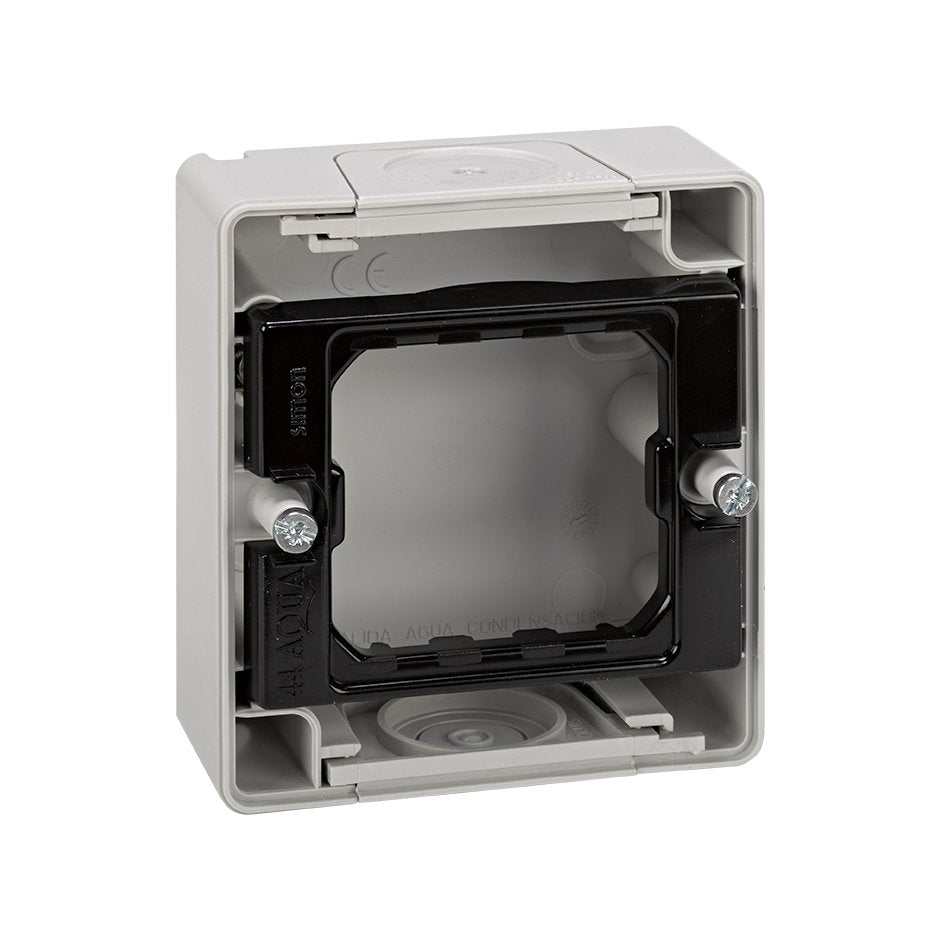 4400751-035 - Caja de superficie estanca para 1 elemento gris Simon Aqua