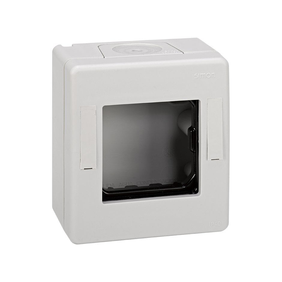 4490780-035 Base y marco sin tapa IP40 para mecanismos Simon 27 Simon Aqua