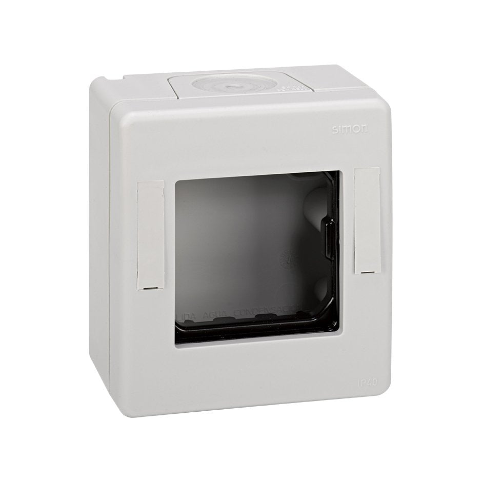4490780-035 - Base y marco sin tapa IP40 para mecanismos Simon 27 Simon Aqua