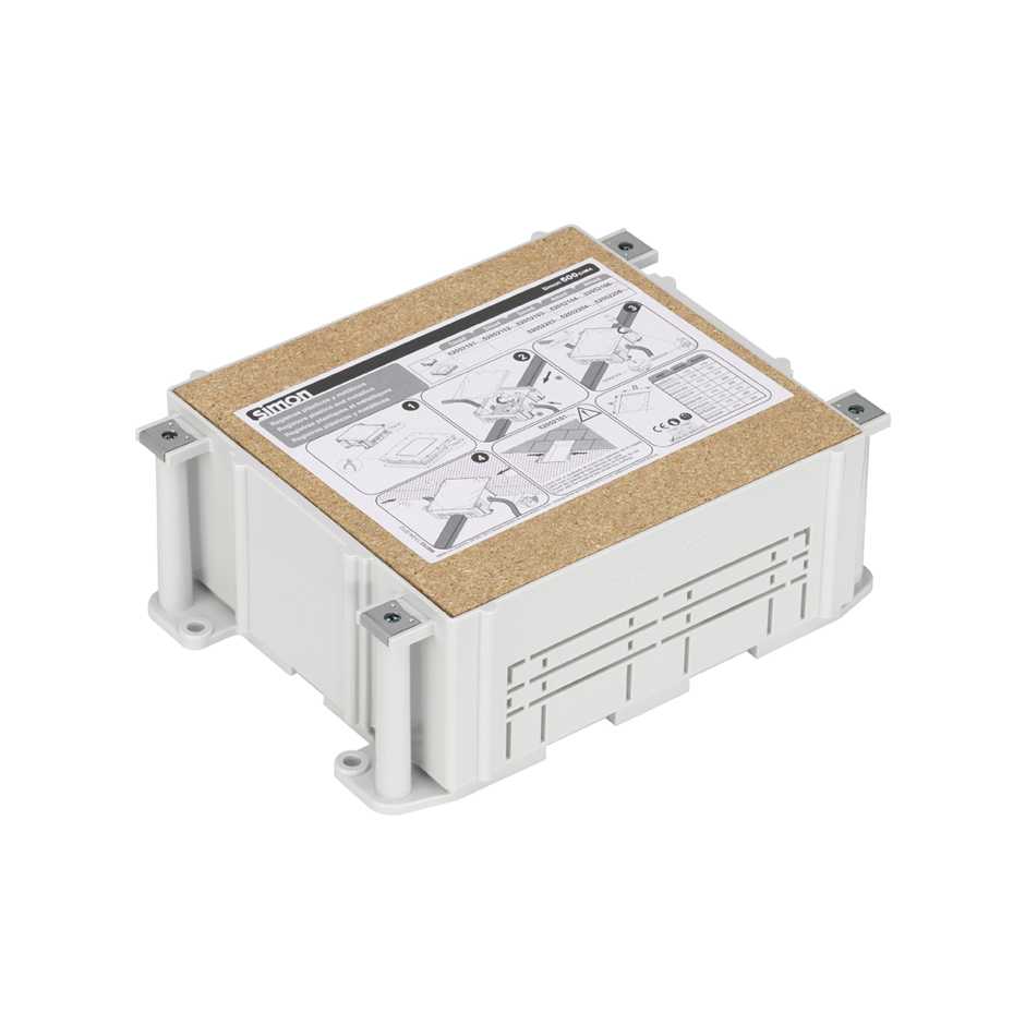 52052102-035 - Cubeta de plástico para caja de suelo regulable de 4 elementos para instalación en suelo de pavimento Simon 500 Cima