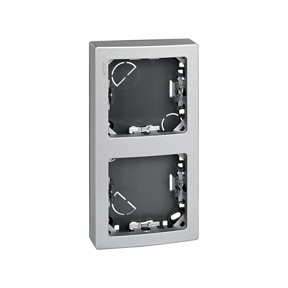 73621-63 - Marco con base para 2 elementos vertical aluminio Simon 73 Loft