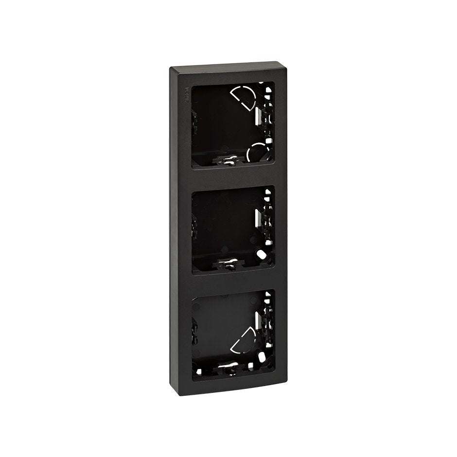 73631-62 - Marco con base para 3 elementos vertical grafito Simon 73 Loft