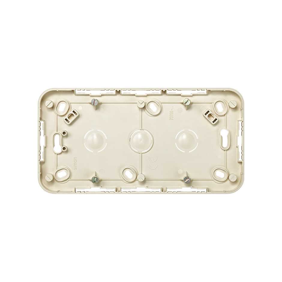 73760-31 - Caja de superficie para 2 elementos marfil Simon 73