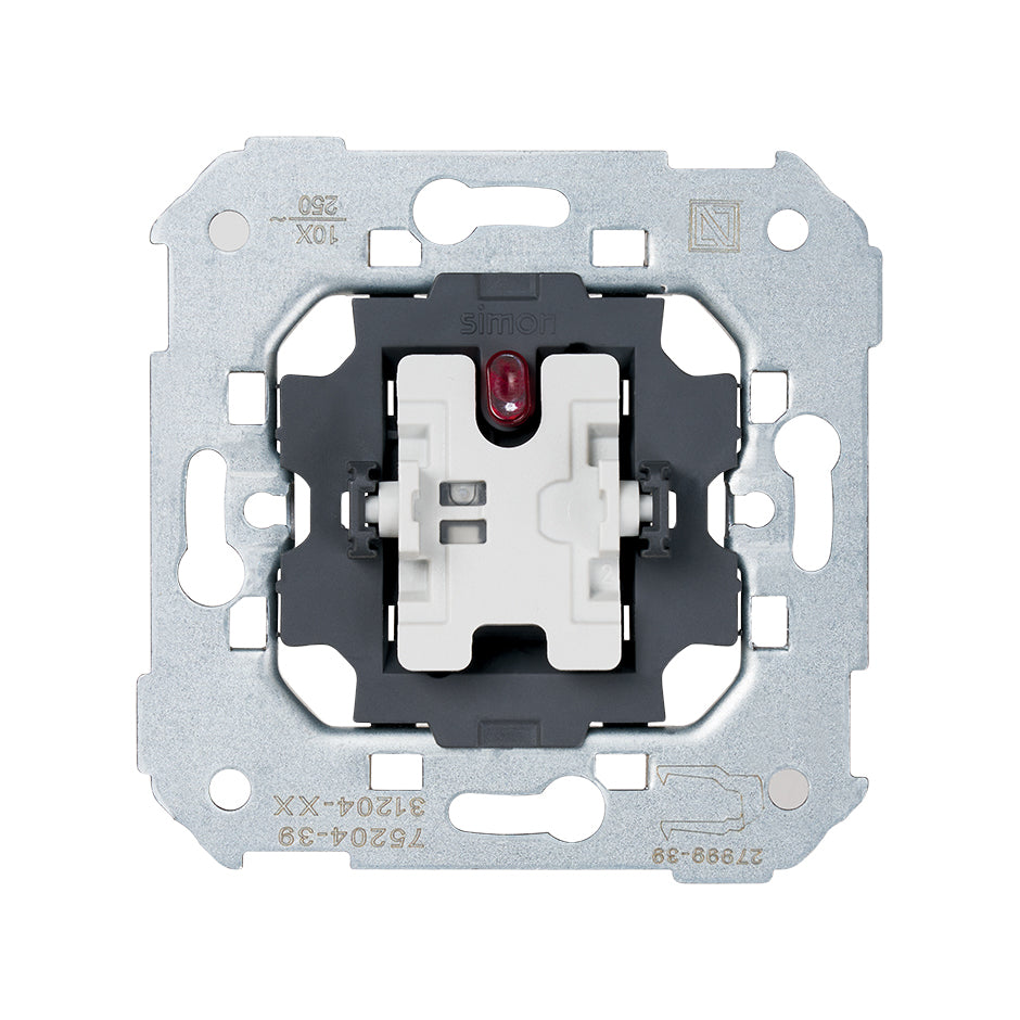 75204-39 - Conmutador 10 AX 250V~ con luminoso incorporado y sistema de embornamiento rápido Simon 75