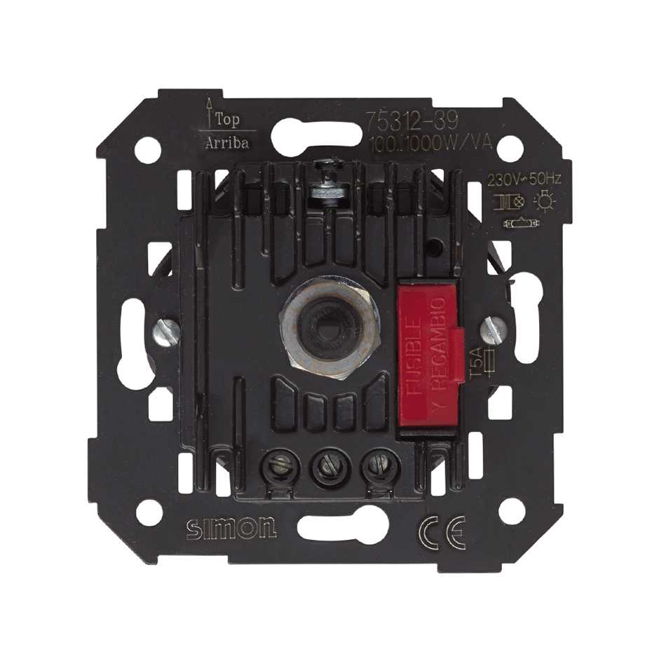 75312-39 - Regulador-conmutador de luz giratorio de 100 a 1000 W/VA Simon 75