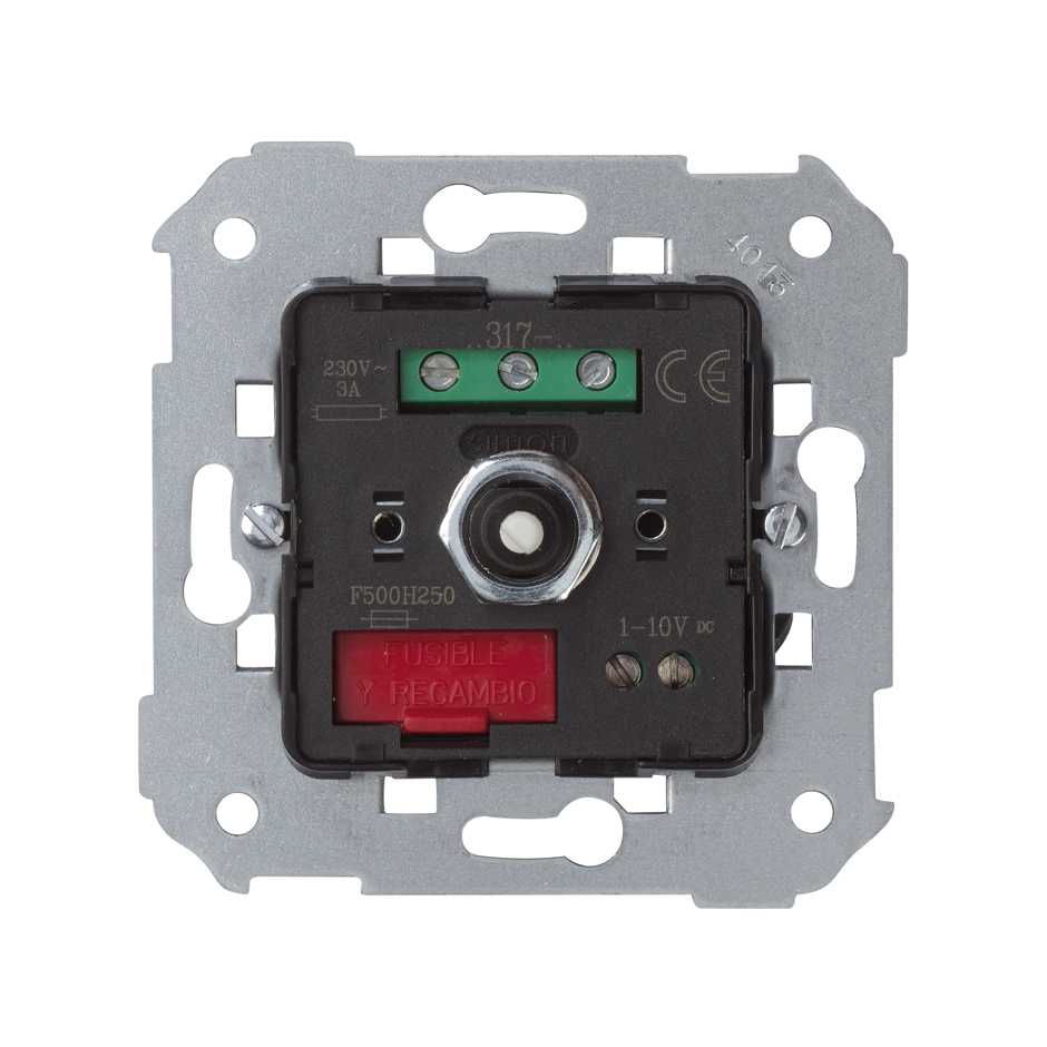 75317-39 - Regulador-conmutador de luz giratorio 1-10 V para lámparas de fluorescencia con carga máxima de 3 A Simon 75
