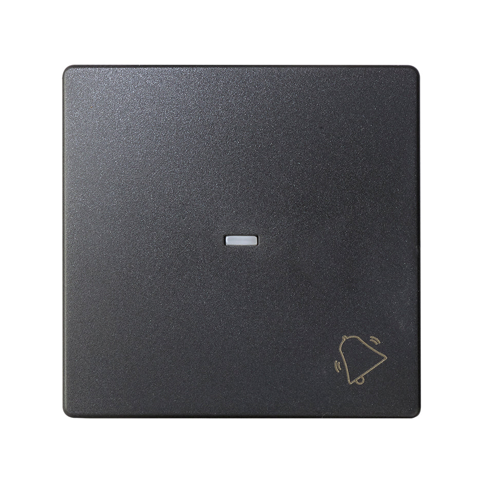 8200015-038 - Tecla individual con visor y grabado campana para mecanismos S.77 grafito Simon 82