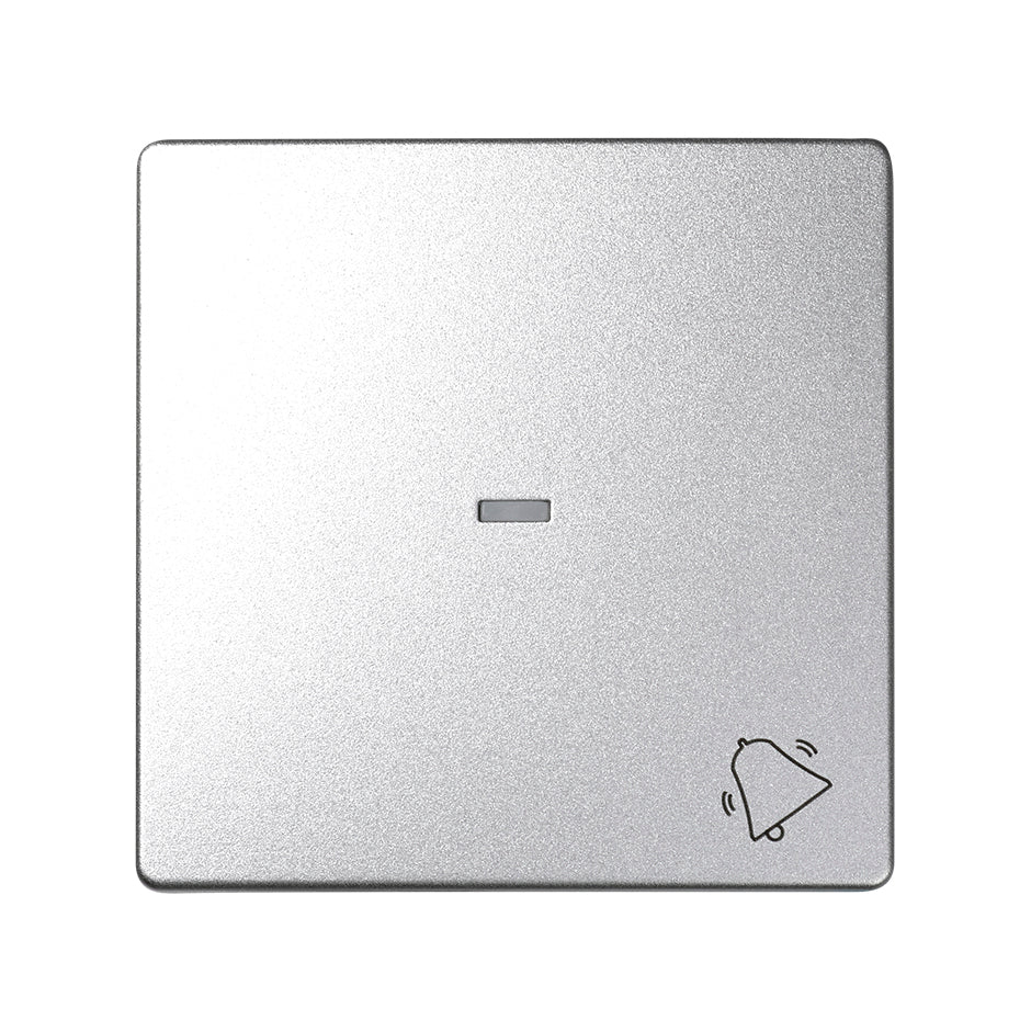 8200015-093 - Tecla individual con visor y grabado campana para mecanismos S.77 aluminio frío Simon 82 Detail