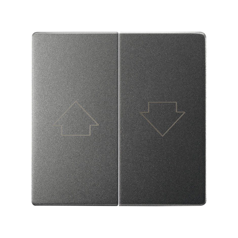 8200028-096 - Tecla doble para mecanismos de persianas con enclavamiento de seguridad titanio Simon 82 Concept