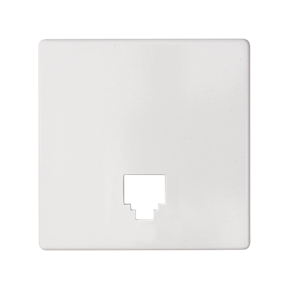 8200062-090 - Placa para tomas telefónicas con conectores RJ11 y RJ12 blanco mate Simon 82 Concept