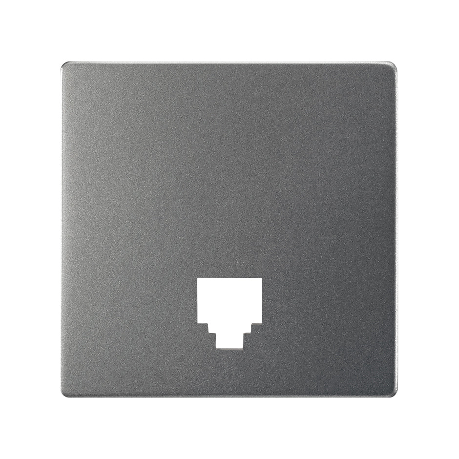 8200062-096 - Placa para tomas telefónicas con conectores RJ11 y RJ12 titanio Simon 82 Concept