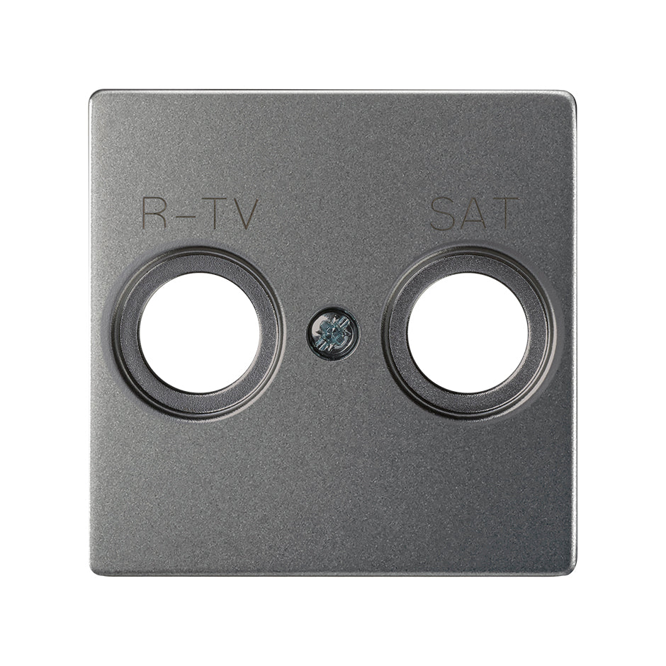 8200097-096 - Placa para tomas inductivas R-TV+SAT titanio Simon 82 Concept