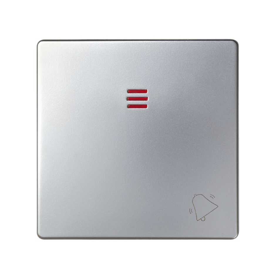 82015-33 - Tecla individual con visor y grabado campana aluminio Simon 82